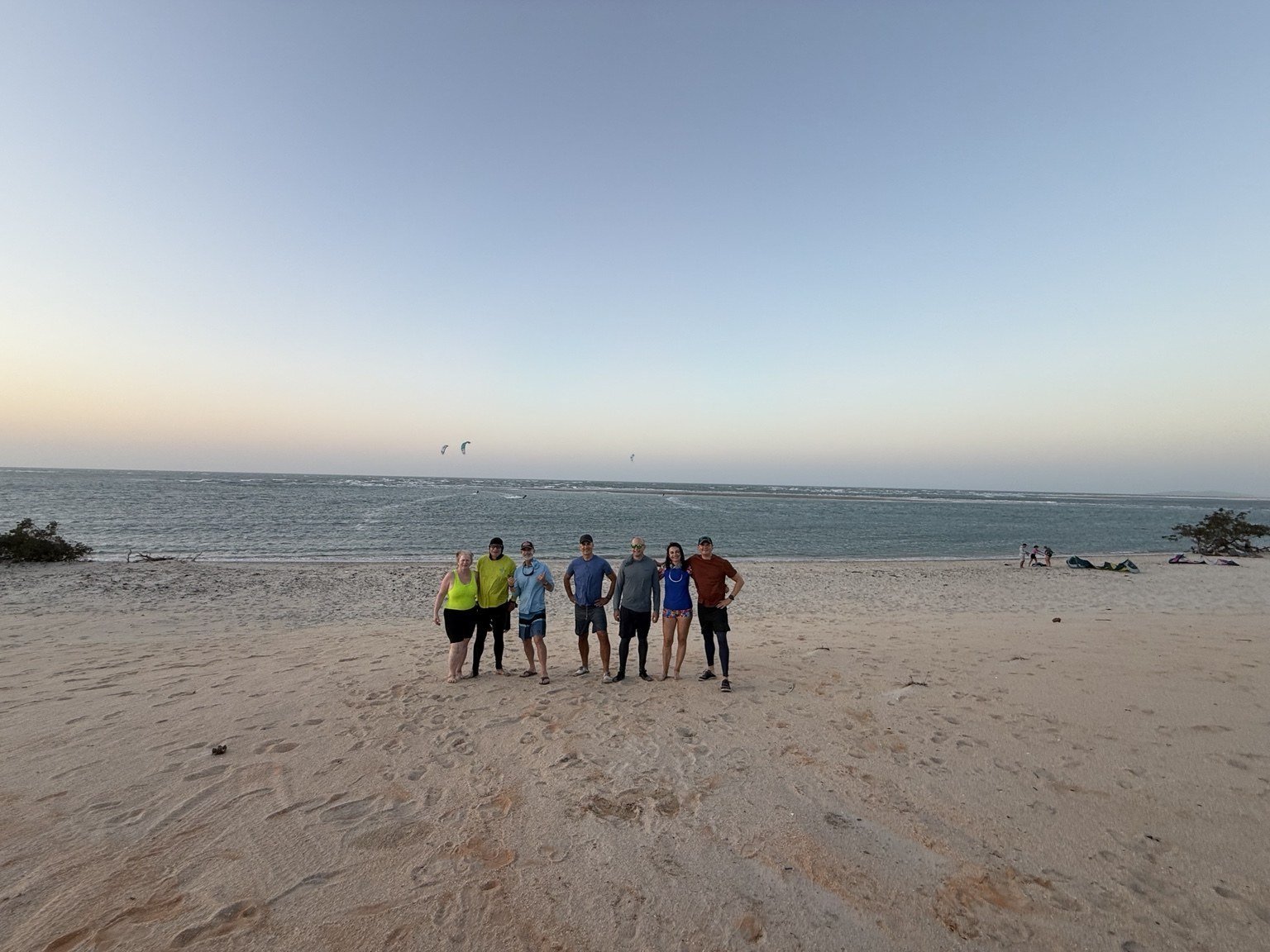 Friends at the shoreline