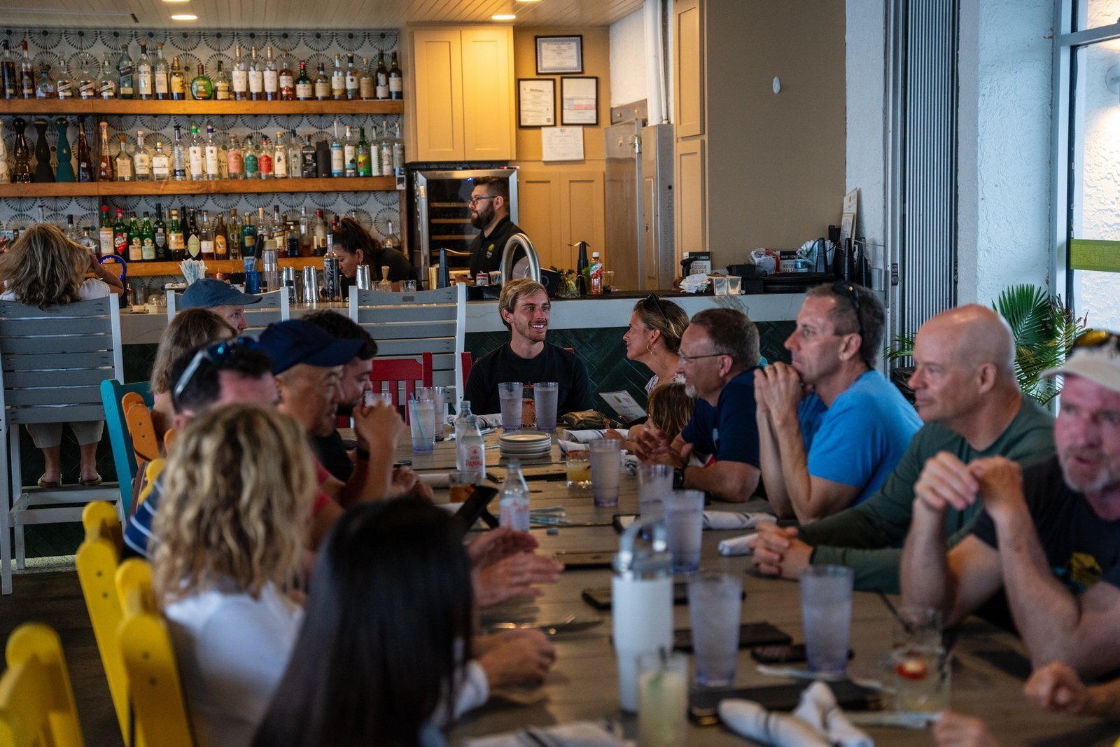 Friends gathered around the table