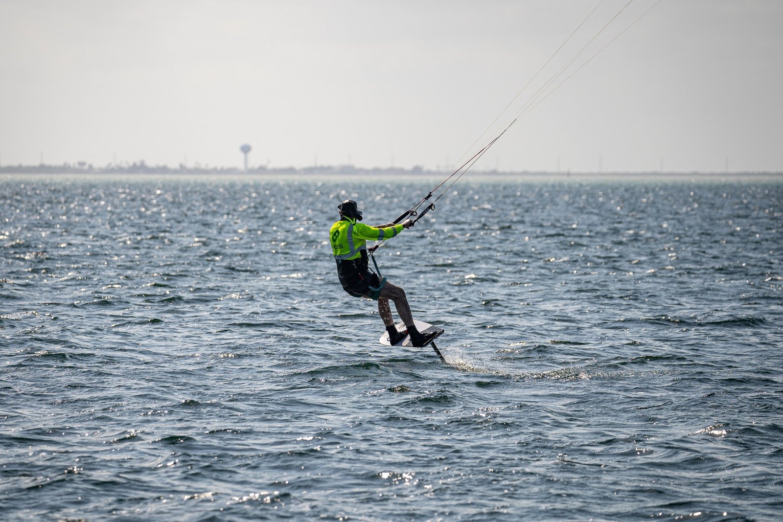 Kiteboarding across the bay