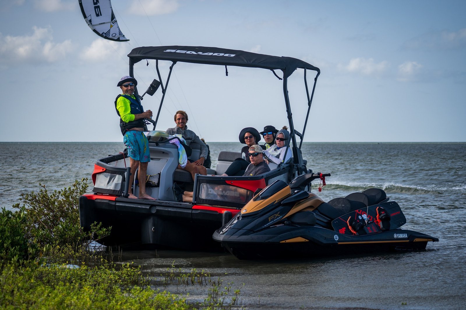The crew ready for a day on the water